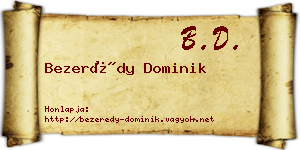 Bezerédy Dominik névjegykártya