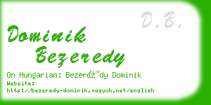 dominik bezeredy business card